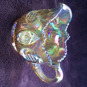 Carnival glass creamer